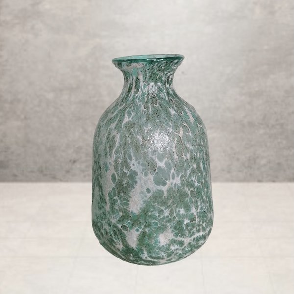 Vase Glas türkis/marine  H/25cm D/15cm